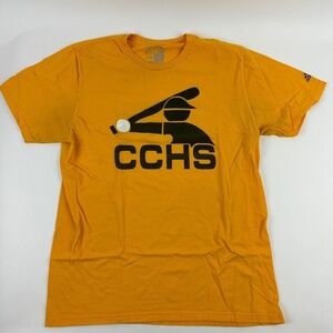 Adidas The Go To Tee Mens Large Yellow Baseball